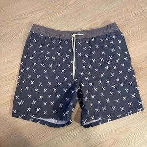 O'Neill Men's Charcoal Swim Trunks with White Crosses